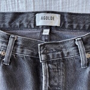 Agolde 90s crop in Paradox (faded black) with button fly - Like new